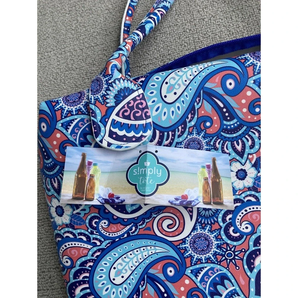 Simply Southern Eva Paisley Large Tote Bag NWT